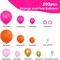 203pcs Pink Orange Balloon Garland Arch Kit, Hot Pink Orange Metallic Gold Latex Balloons for Tropical Engagement Bridal Shower Bachelorette Birthday Party Balloons Decorations